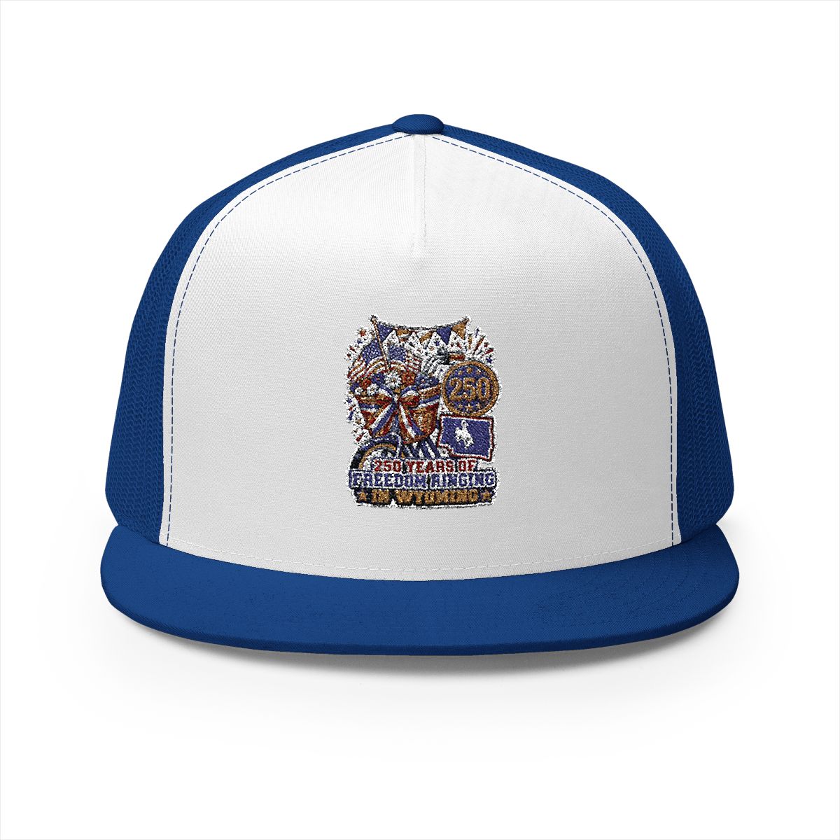 Wyoming America 250 Celebration 5-Panel Trucker Hat – Patriotic Anniversary State Pride Cap