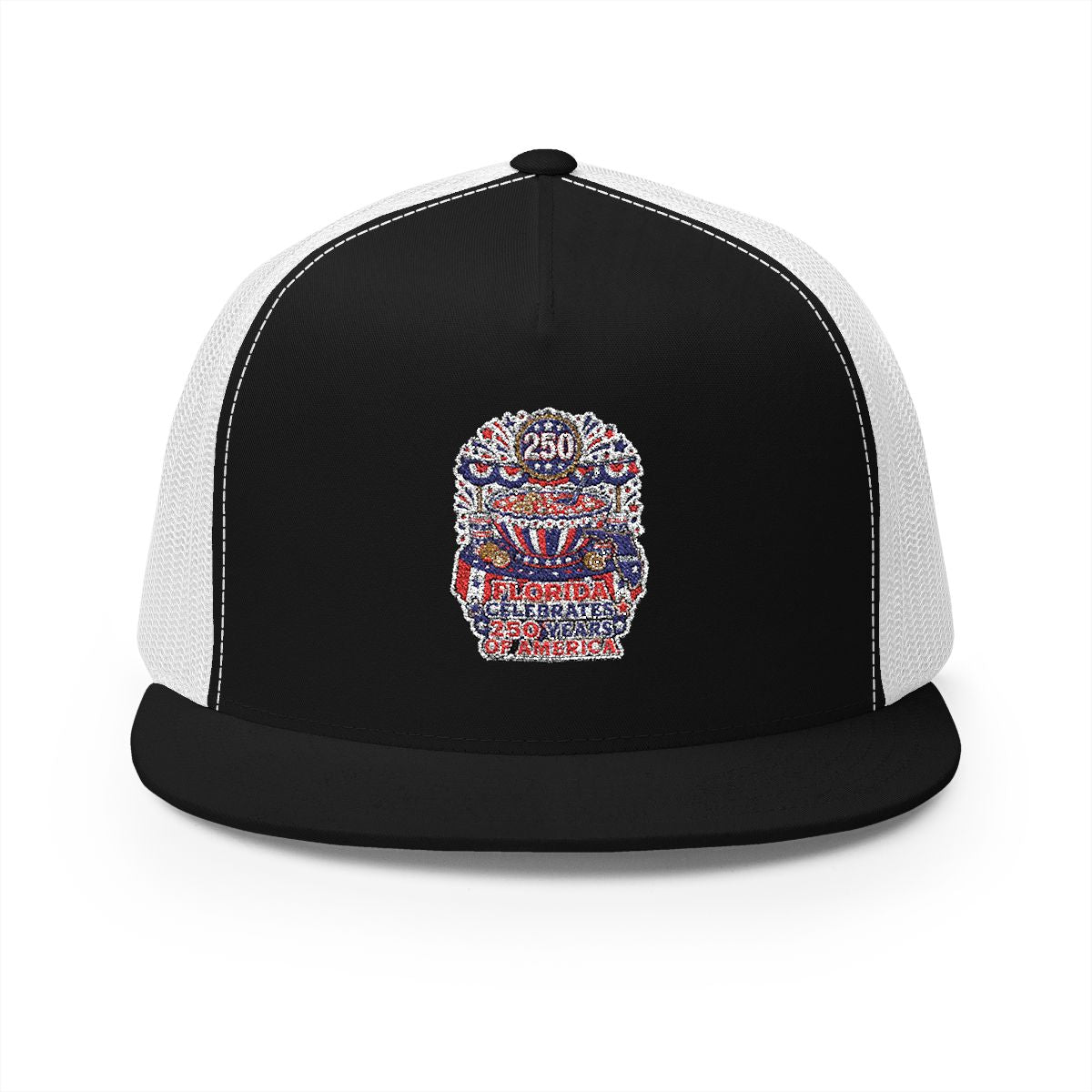 Florida America 250 Patriotic 5-Panel Trucker Hat – Anniversary State Pride Cap