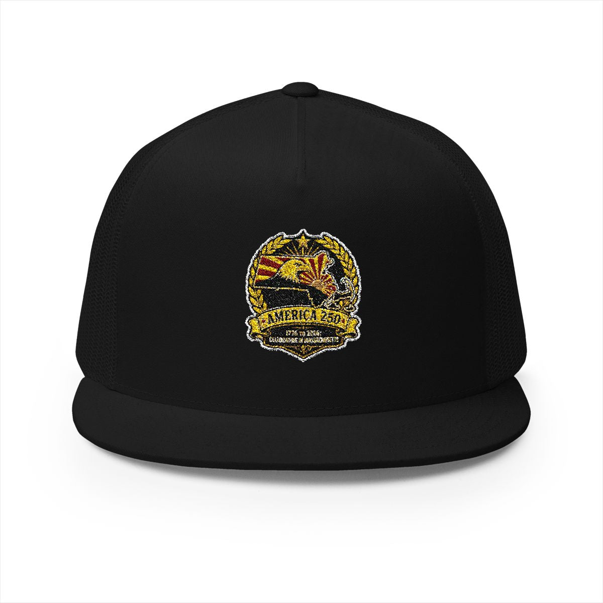 Massachusetts America 250 Eagle Patriotic 5-Panel Trucker Hat – State Pride Anniversary Gift