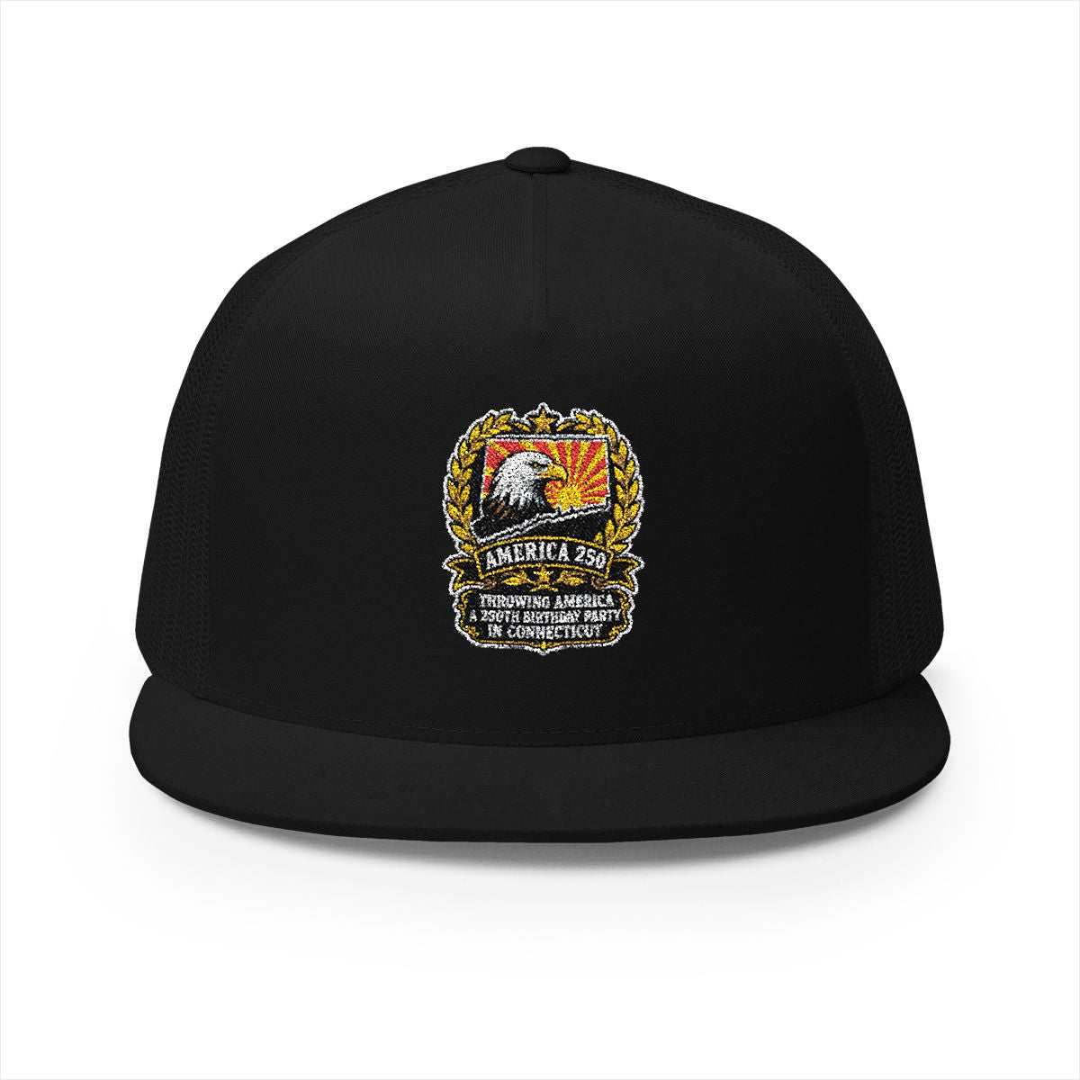 Connecticut America 250 Eagle Patriotic 5-Panel Trucker Hat – Anniversary Gift for Him