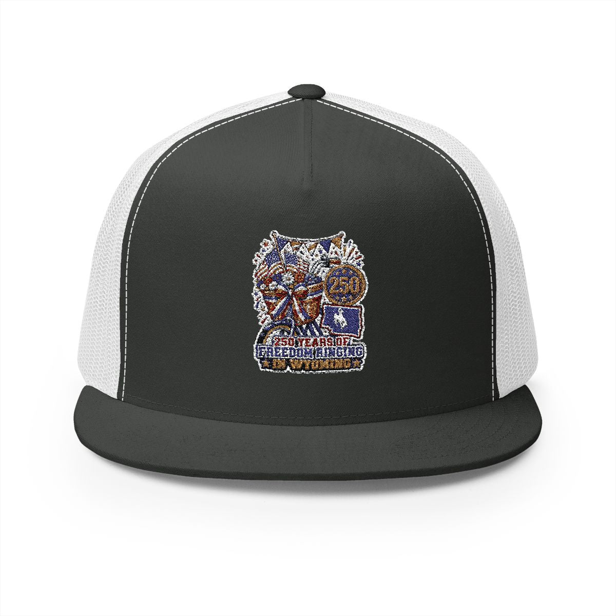 Wyoming America 250 Celebration 5-Panel Trucker Hat – Patriotic Anniversary State Pride Cap