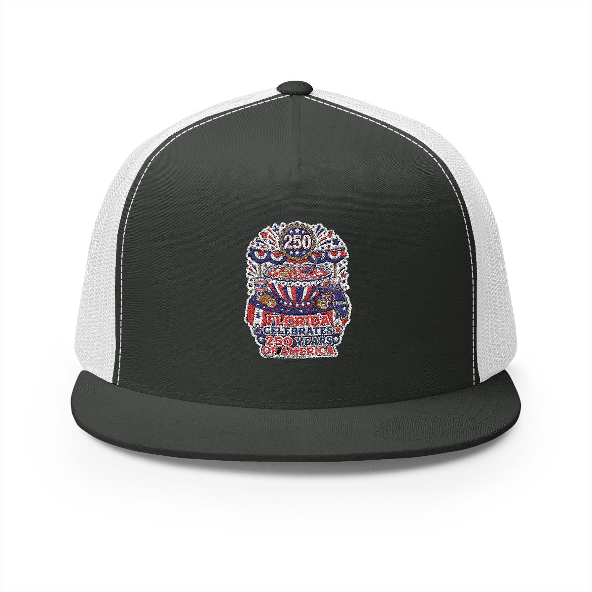 Florida America 250 Patriotic 5-Panel Trucker Hat – Anniversary State Pride Cap
