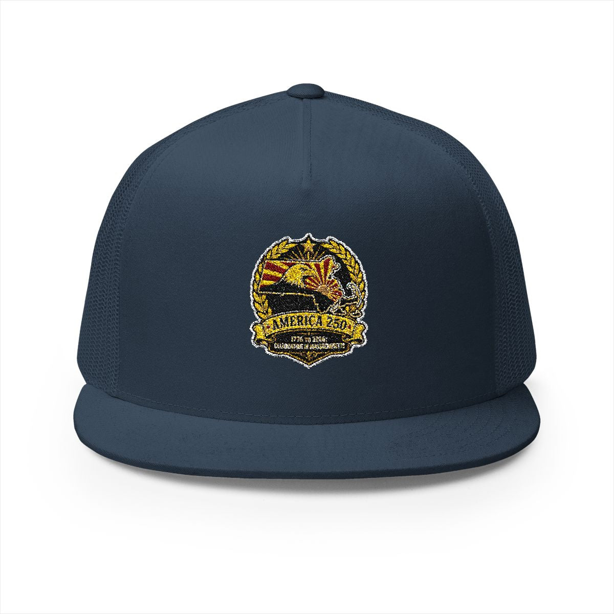 Massachusetts America 250 Eagle Patriotic 5-Panel Trucker Hat – State Pride Anniversary Gift