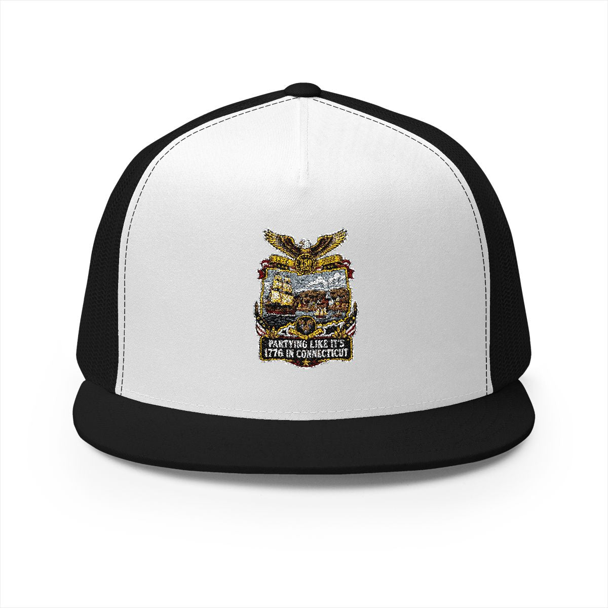 Connecticut America 250 Patriotic 5-Panel Trucker Hat – Colonial Anniversary State Pride Cap