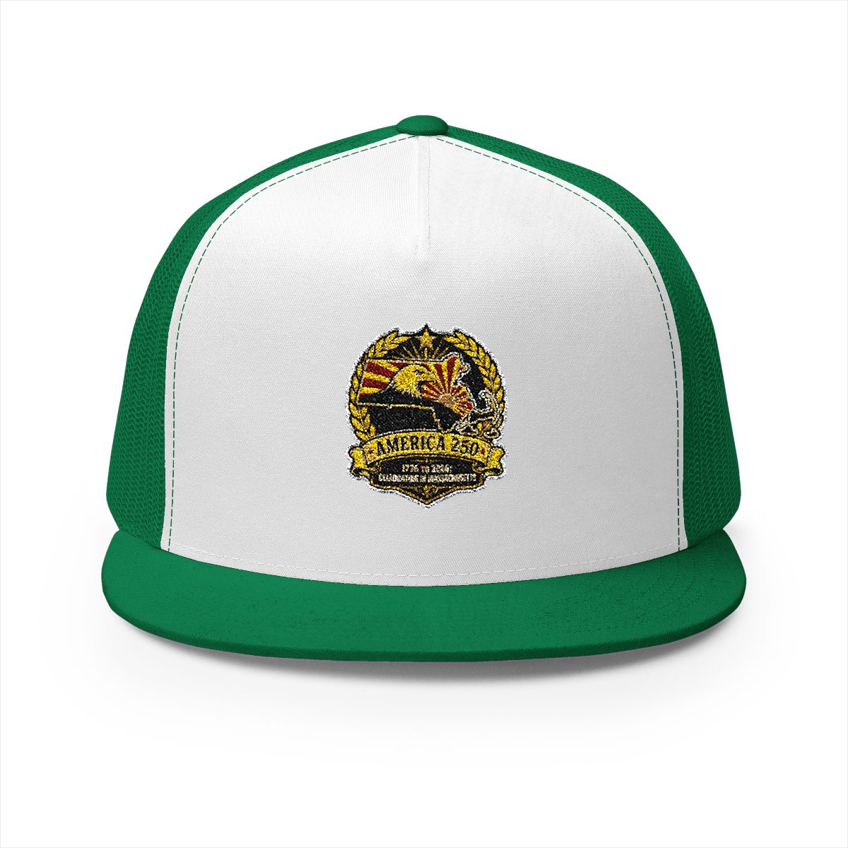 Massachusetts America 250 Eagle Patriotic 5-Panel Trucker Hat – State Pride Anniversary Gift