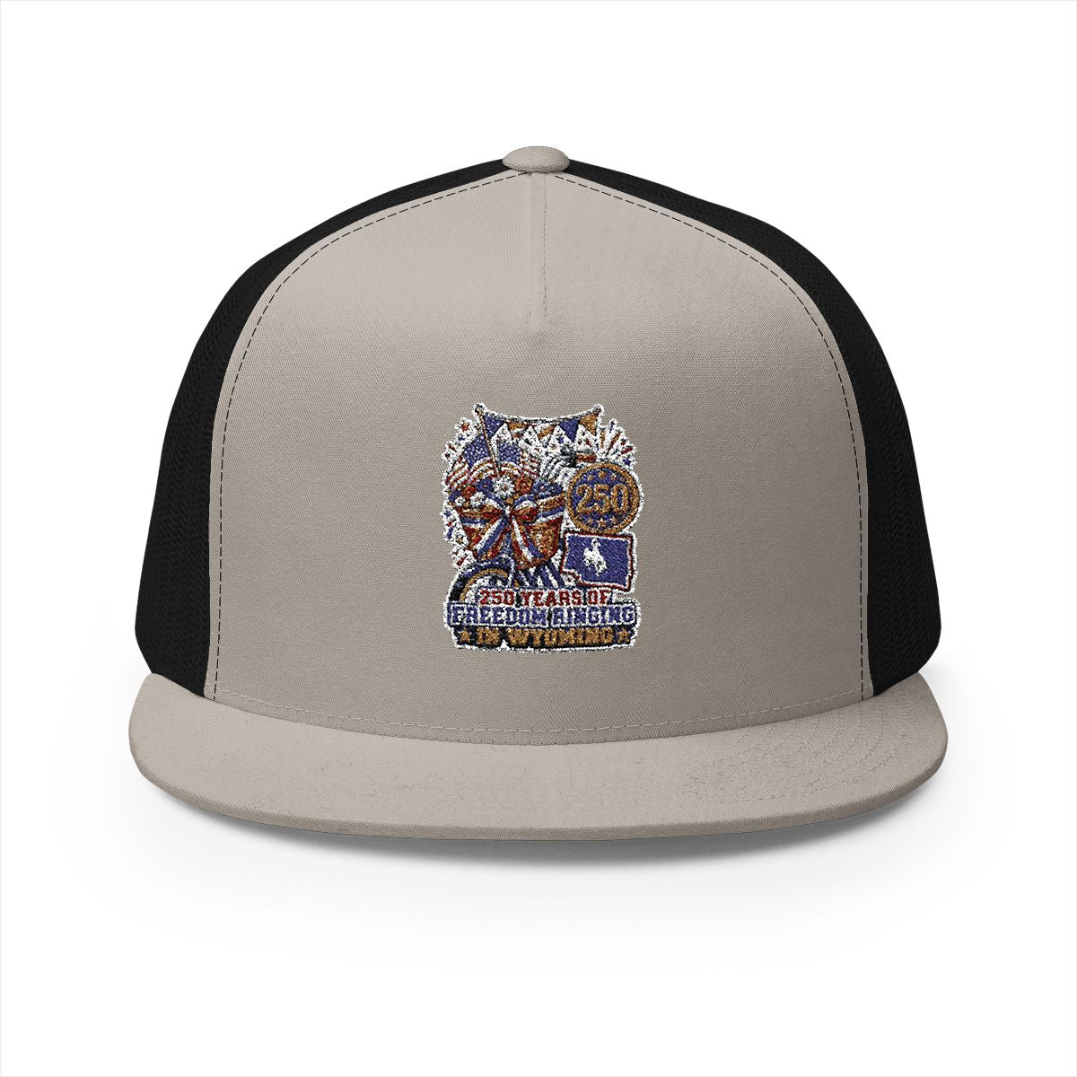 Wyoming America 250 Celebration 5-Panel Trucker Hat – Patriotic Anniversary State Pride Cap