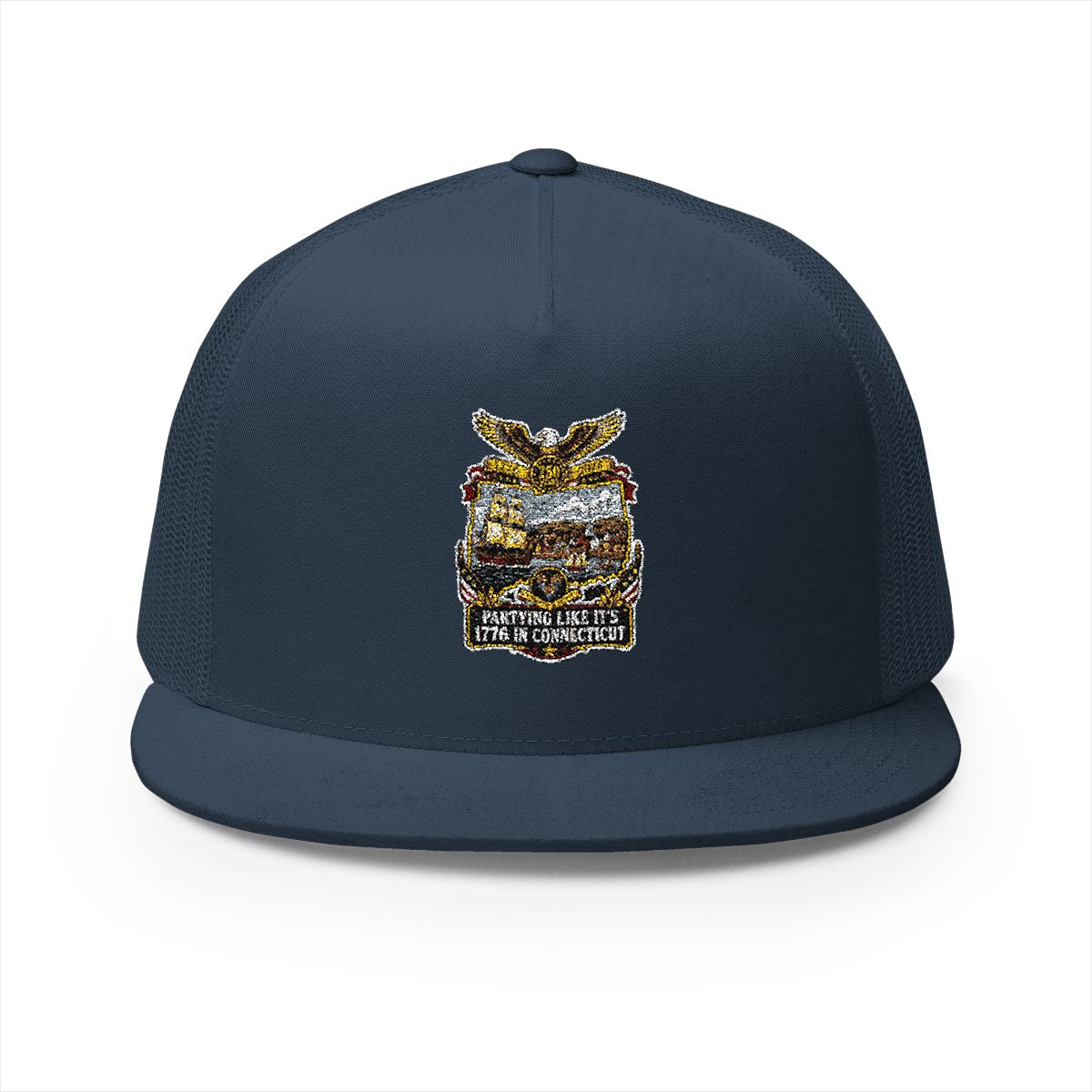 Connecticut America 250 Patriotic 5-Panel Trucker Hat – Colonial Anniversary State Pride Cap