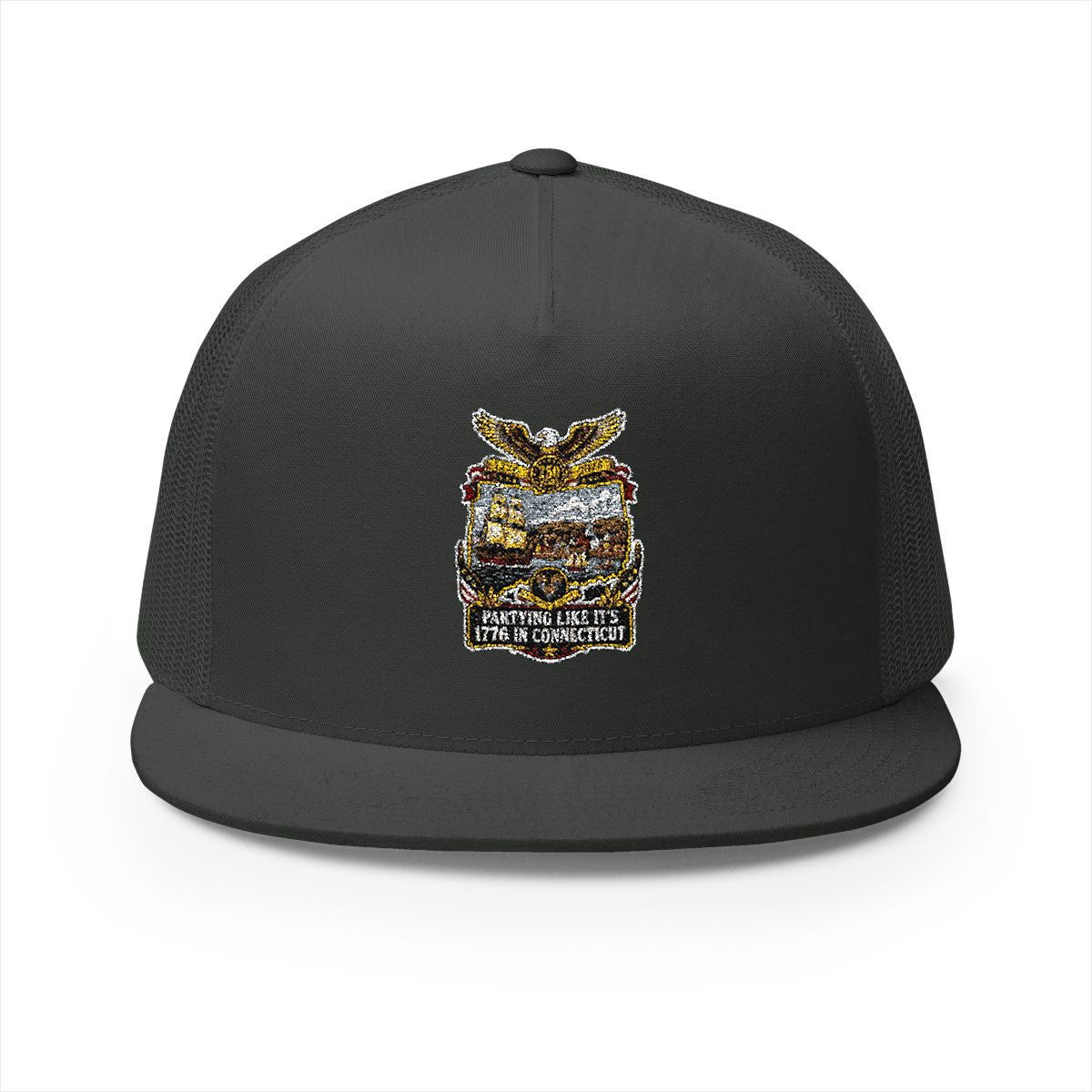 Connecticut America 250 Patriotic 5-Panel Trucker Hat – Colonial Anniversary State Pride Cap
