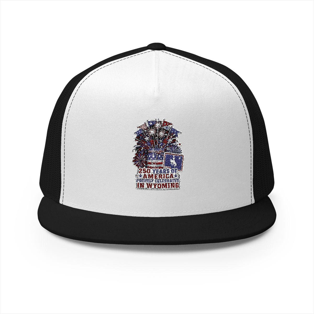 Wyoming America 250 Patriotic 5-Panel Trucker Hat – Western Anniversary State Pride Cap