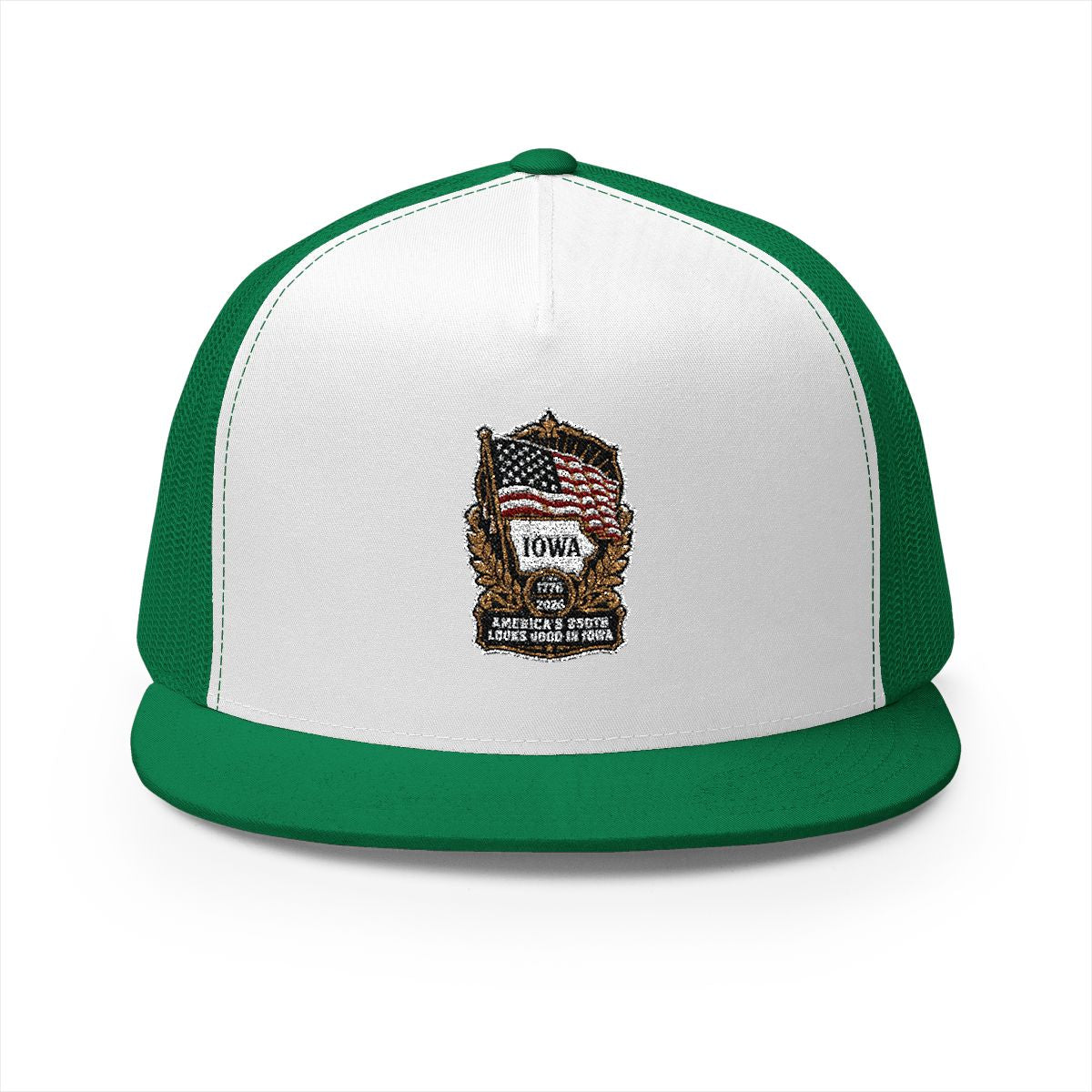 Iowa America 250 Heritage Patriotic 5-Panel Trucker Hat – State Pride Anniversary Cap