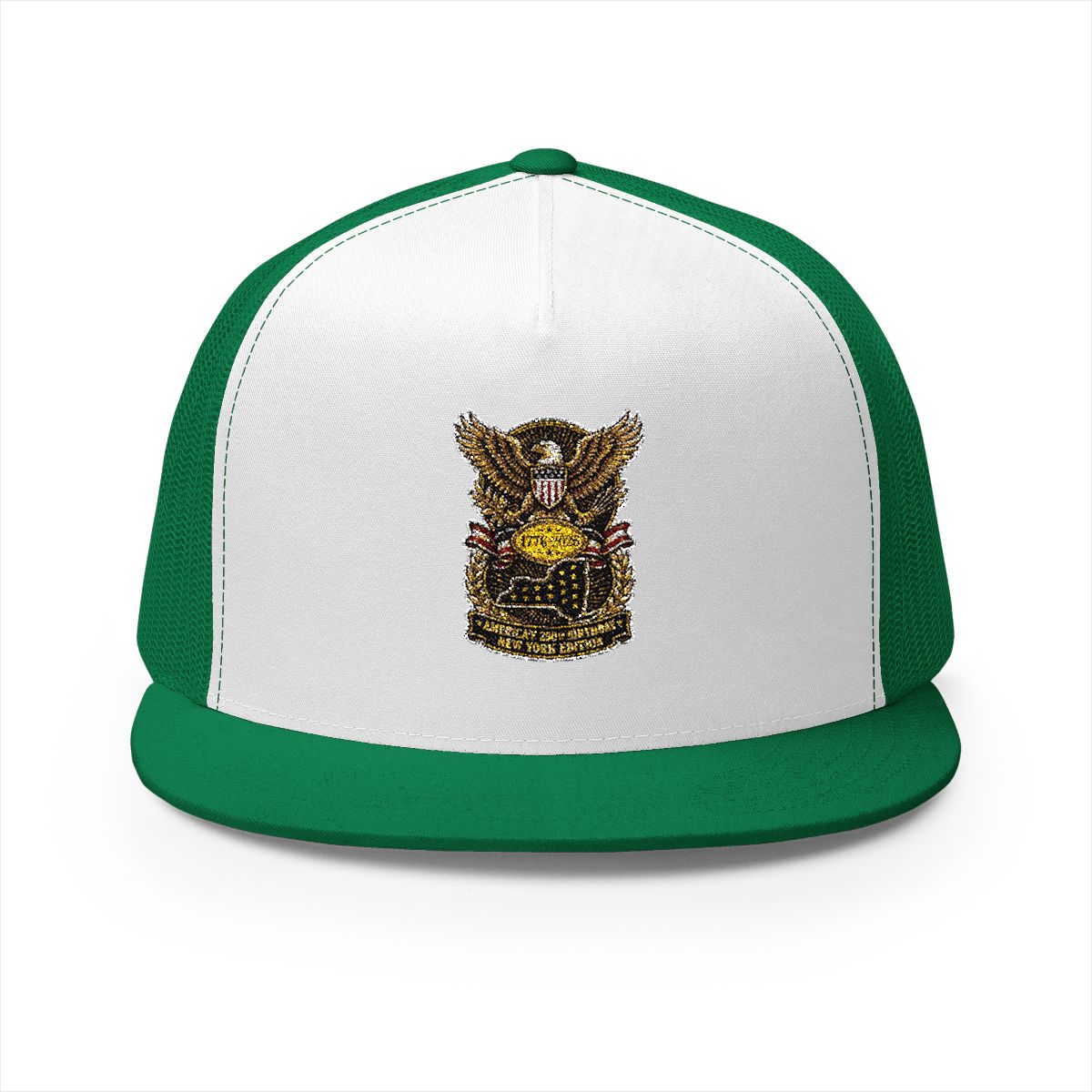 New York America 250 Eagle Patriotic 5-Panel Trucker Hat – State Pride Anniversary Gift