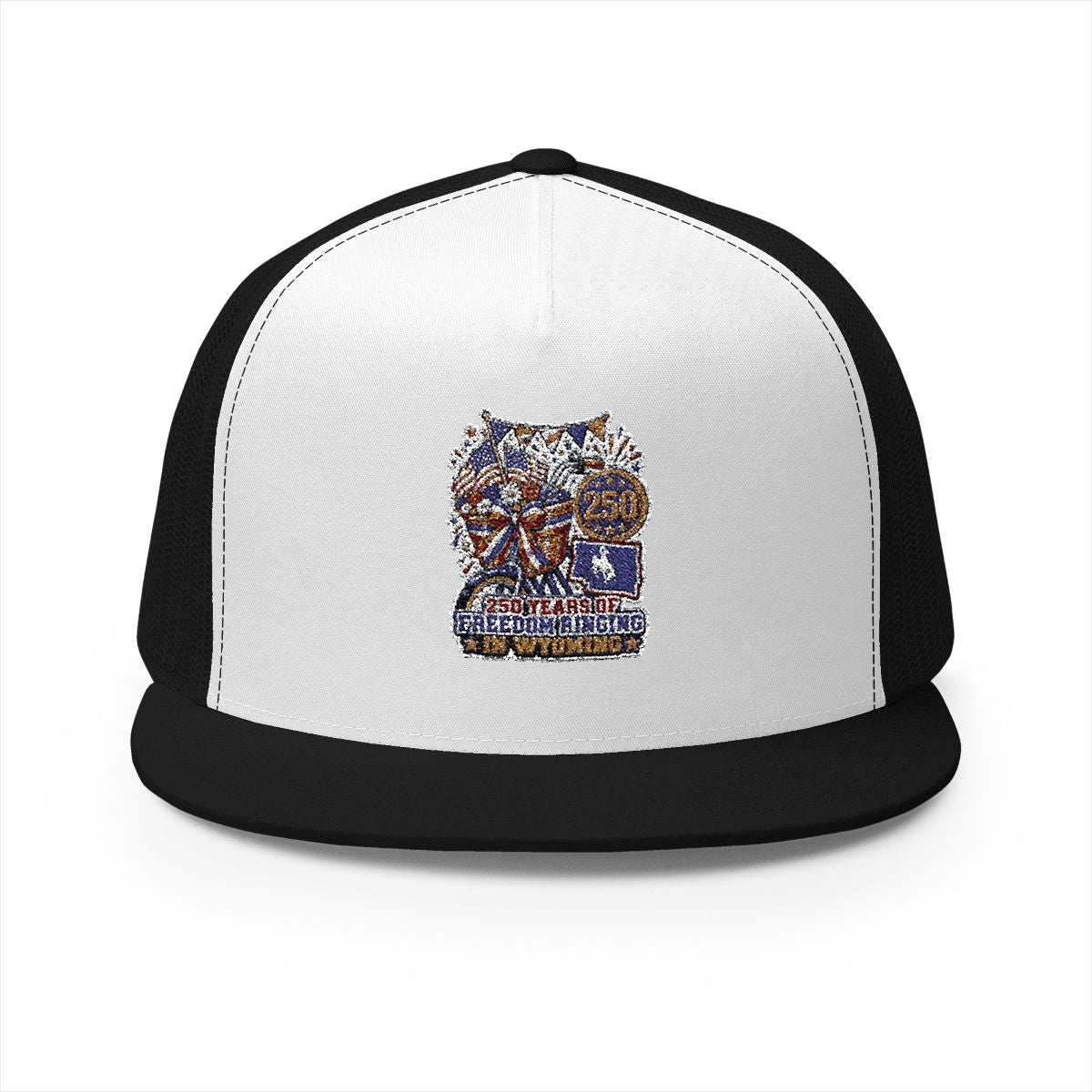 Wyoming America 250 Celebration 5-Panel Trucker Hat – Patriotic Anniversary State Pride Cap