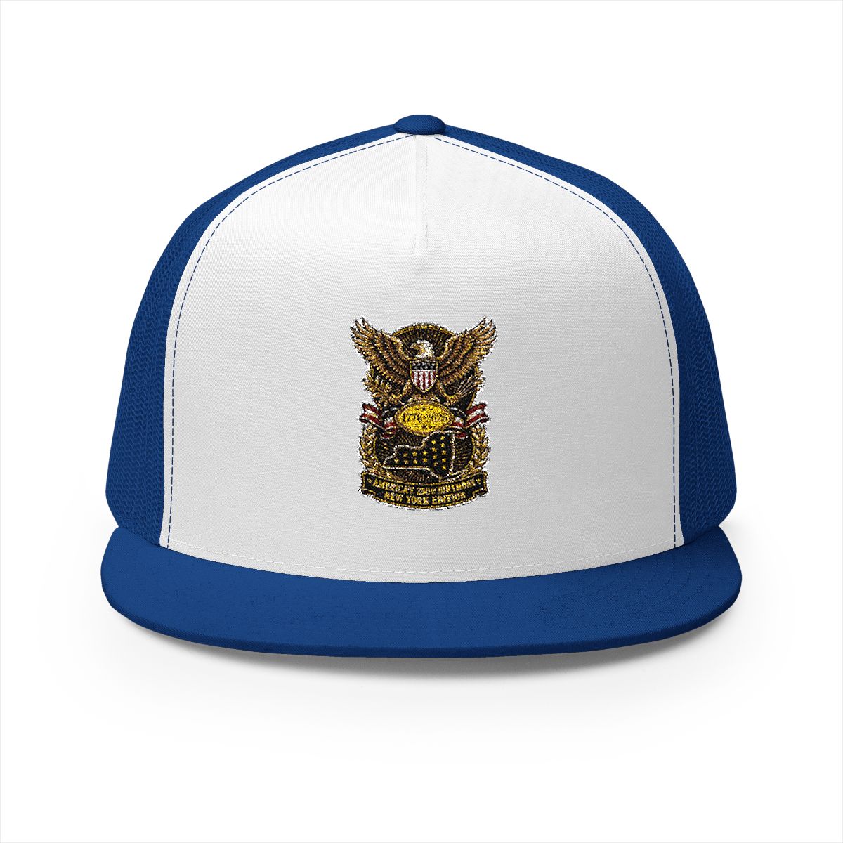New York America 250 Eagle Patriotic 5-Panel Trucker Hat – State Pride Anniversary Gift