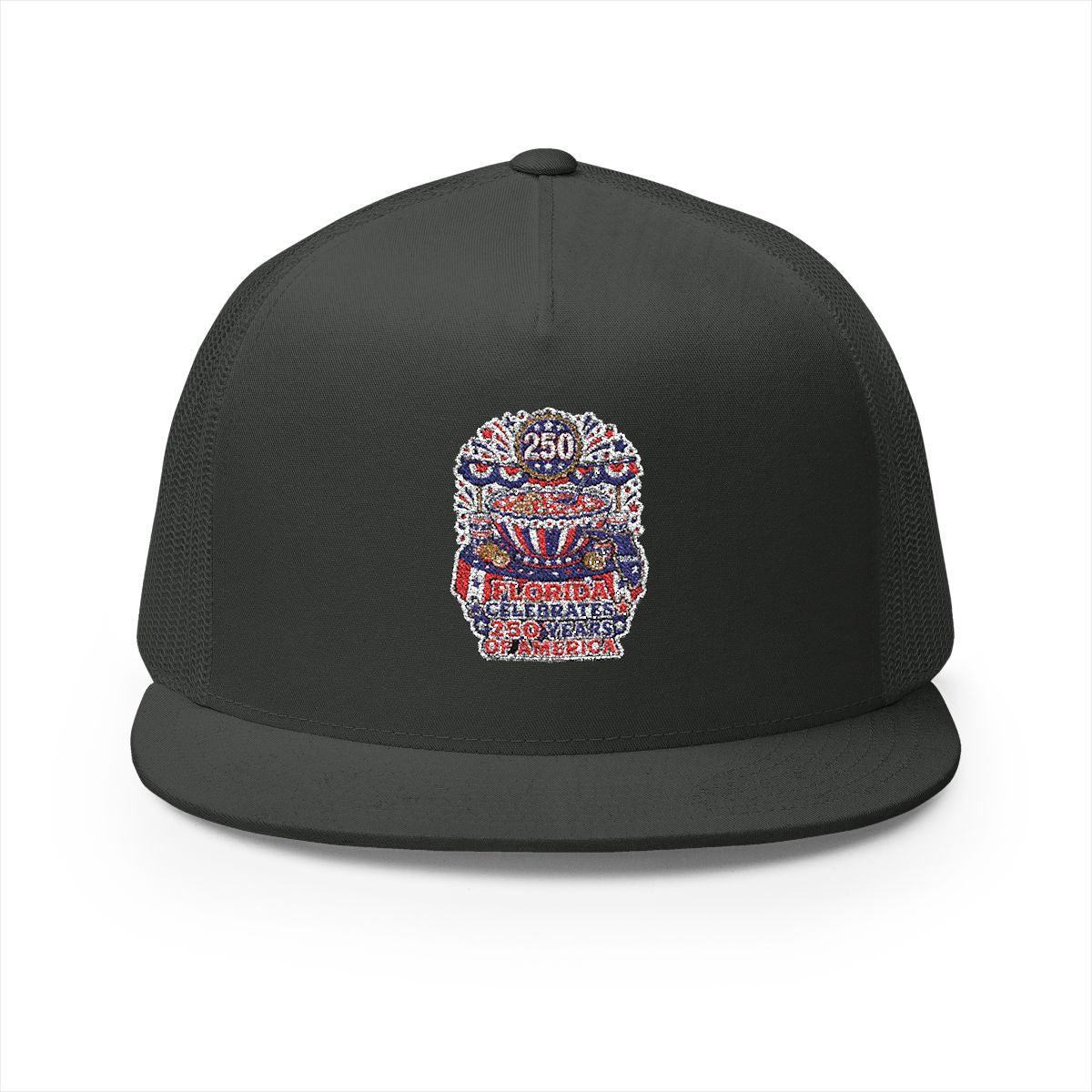 Florida America 250 Patriotic 5-Panel Trucker Hat – Anniversary State Pride Cap