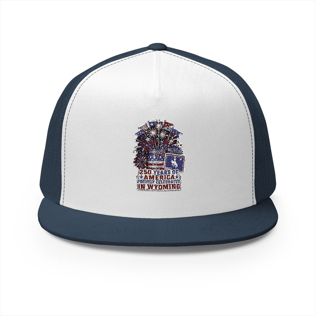 Wyoming America 250 Patriotic 5-Panel Trucker Hat – Western Anniversary State Pride Cap