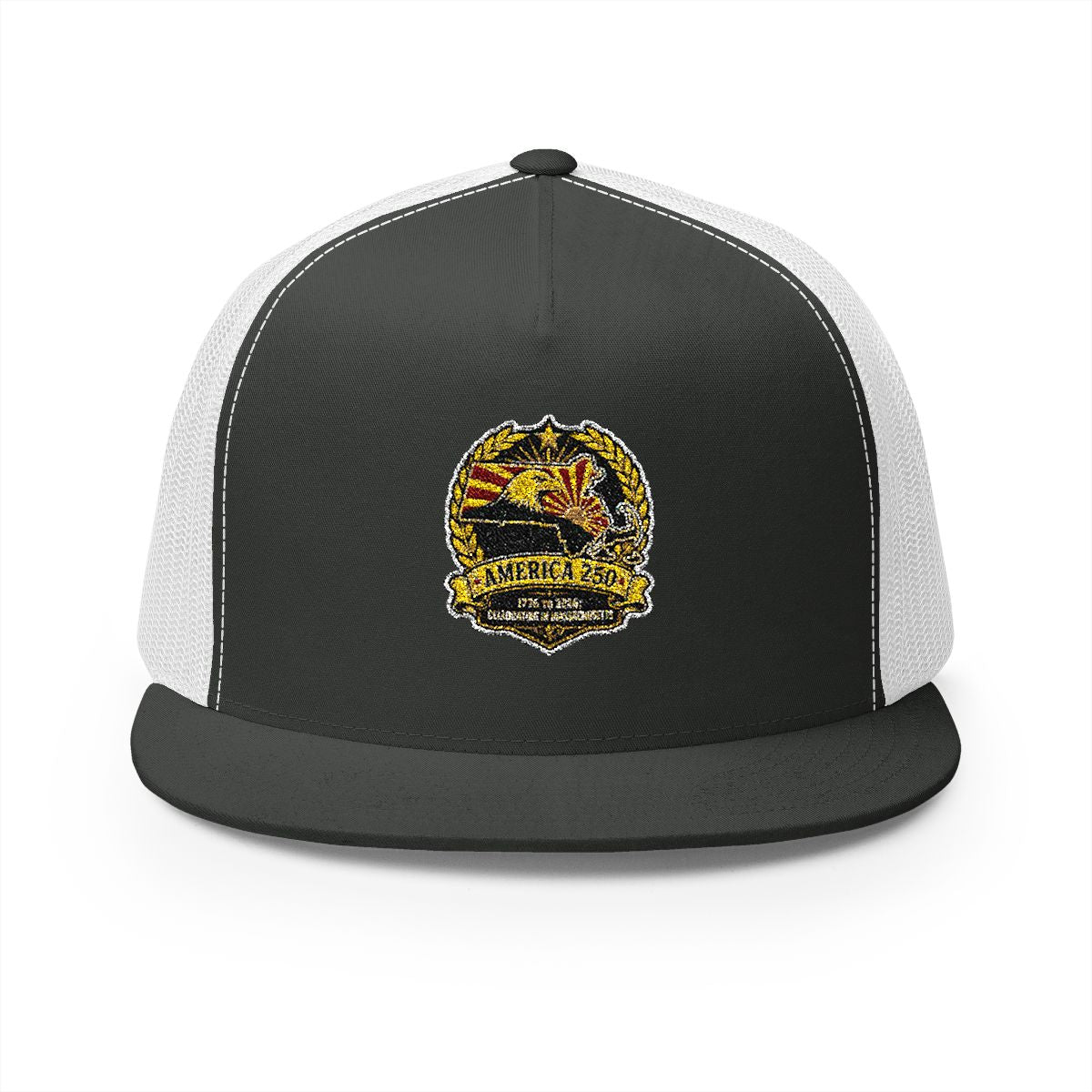 Massachusetts America 250 Eagle Patriotic 5-Panel Trucker Hat – State Pride Anniversary Gift