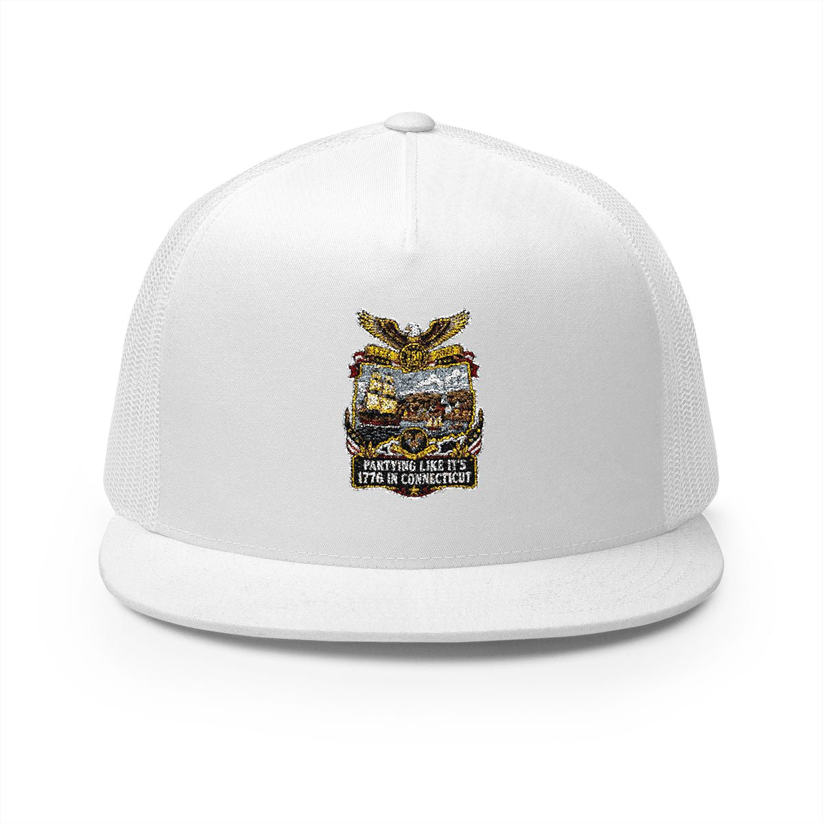 Connecticut America 250 Patriotic 5-Panel Trucker Hat – Colonial Anniversary State Pride Cap