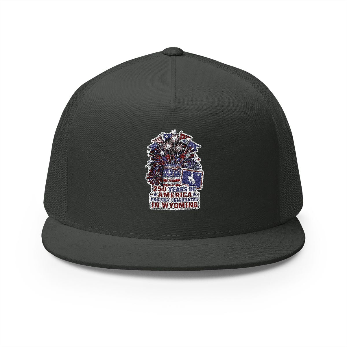 Wyoming America 250 Patriotic 5-Panel Trucker Hat – Western Anniversary State Pride Cap