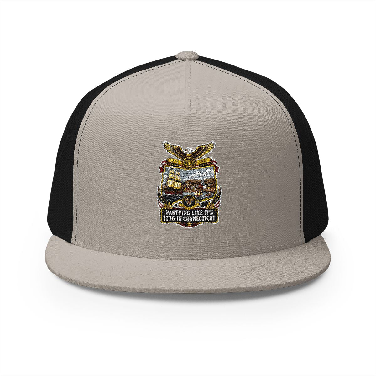 Connecticut America 250 Patriotic 5-Panel Trucker Hat – Colonial Anniversary State Pride Cap