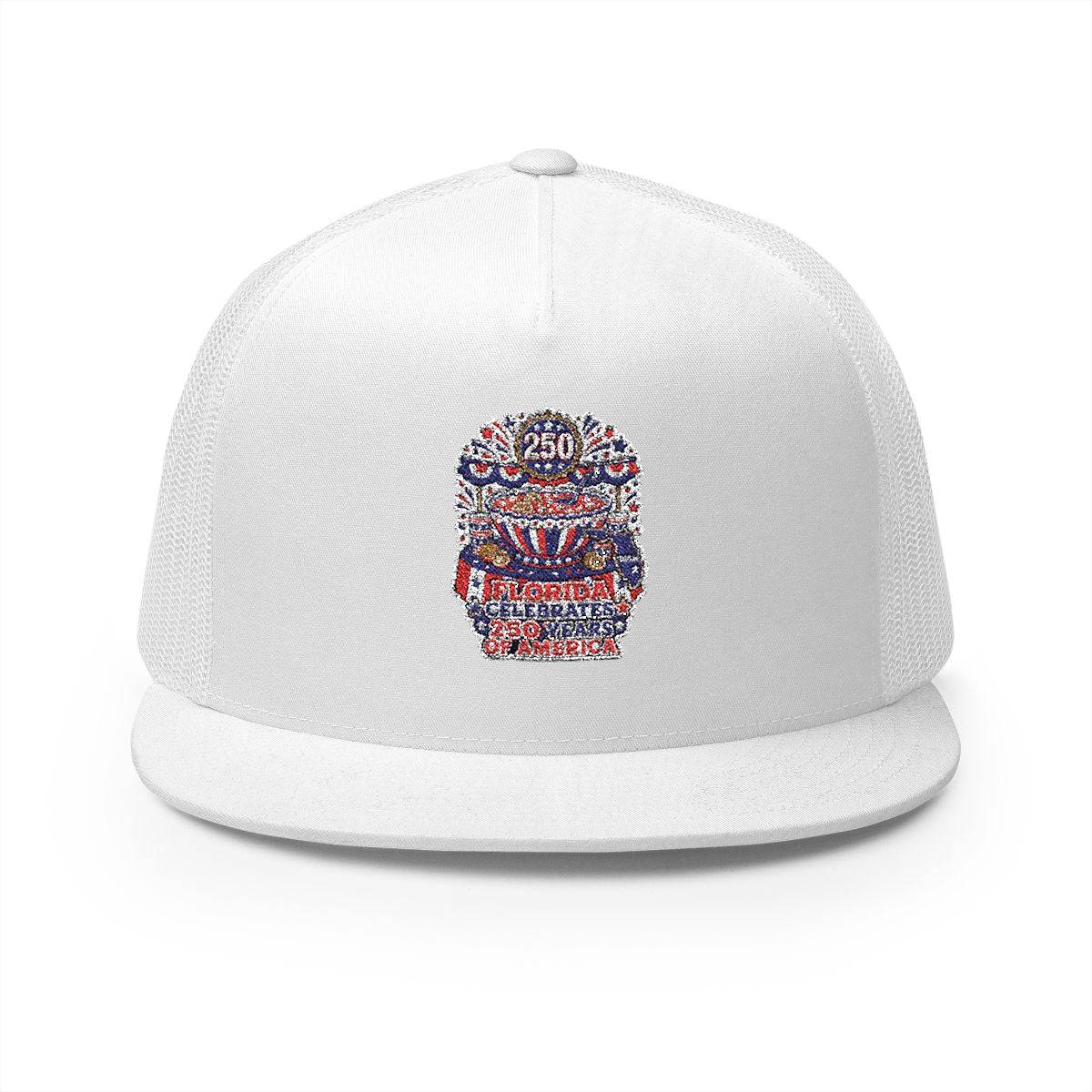 Florida America 250 Patriotic 5-Panel Trucker Hat – Anniversary State Pride Cap