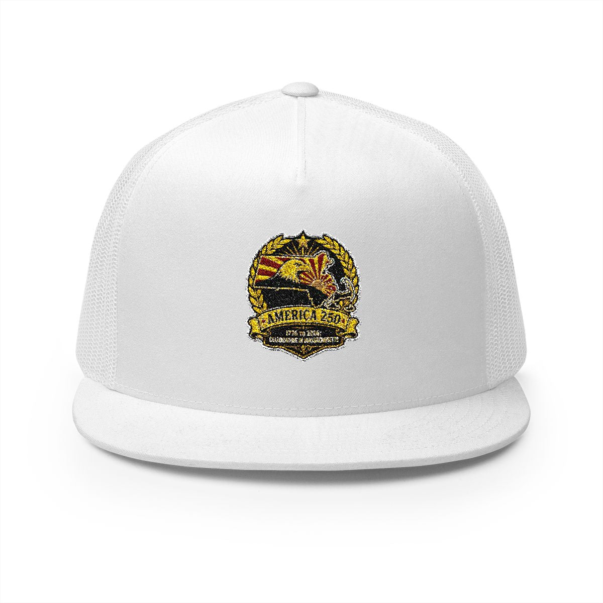 Massachusetts America 250 Eagle Patriotic 5-Panel Trucker Hat – State Pride Anniversary Gift