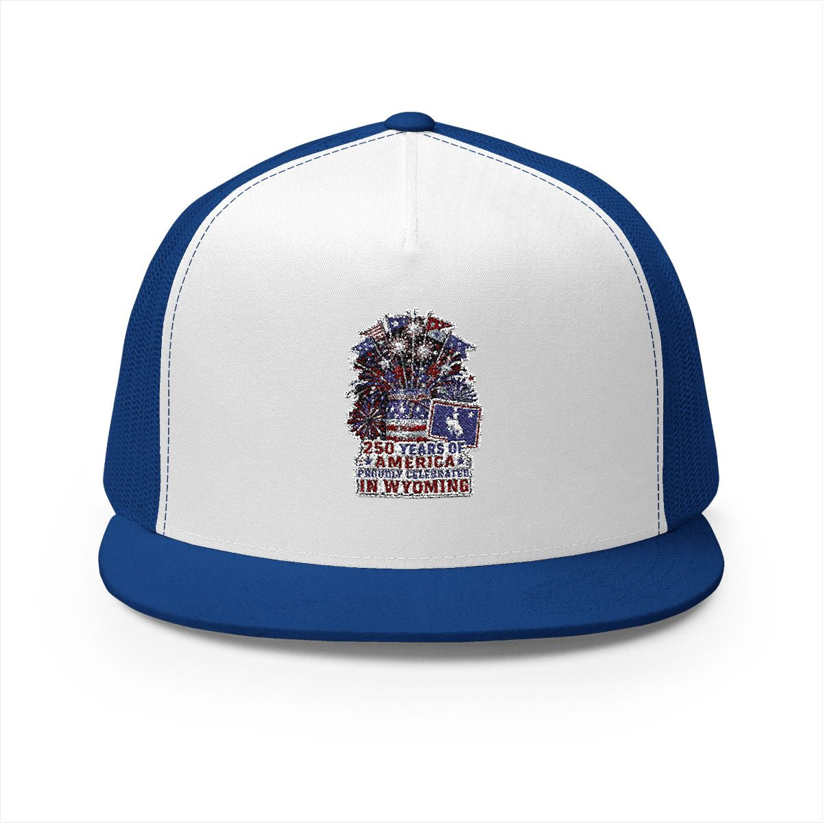 Wyoming America 250 Patriotic 5-Panel Trucker Hat – Western Anniversary State Pride Cap