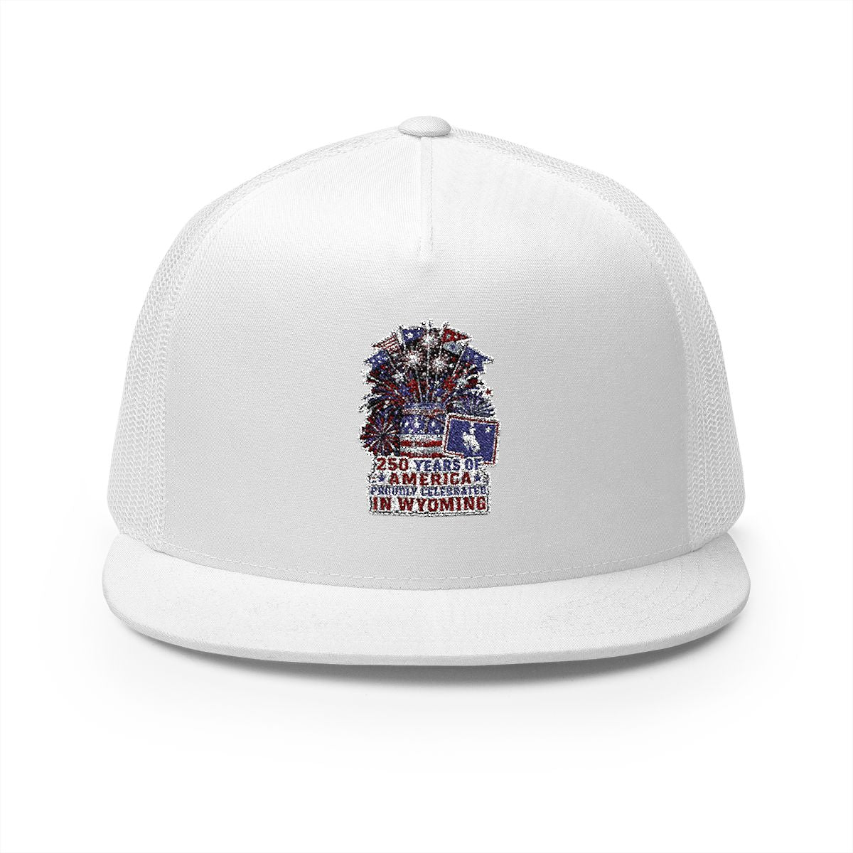Wyoming America 250 Patriotic 5-Panel Trucker Hat – Western Anniversary State Pride Cap