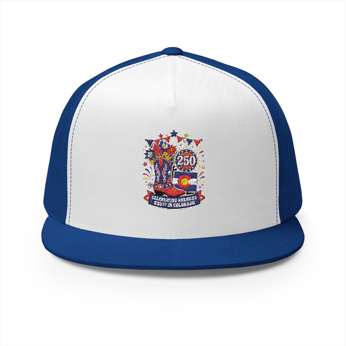 Colorado America 250 Patriotic 5-Panel Trucker Hat – Western State Pride Anniversary Cap