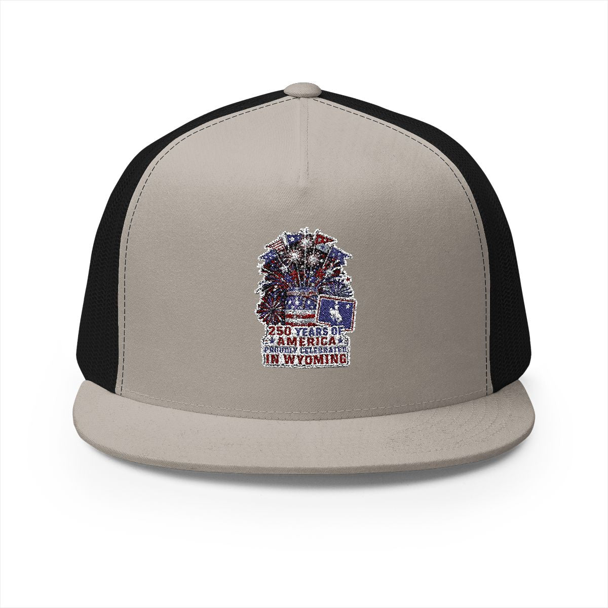 Wyoming America 250 Patriotic 5-Panel Trucker Hat – Western Anniversary State Pride Cap