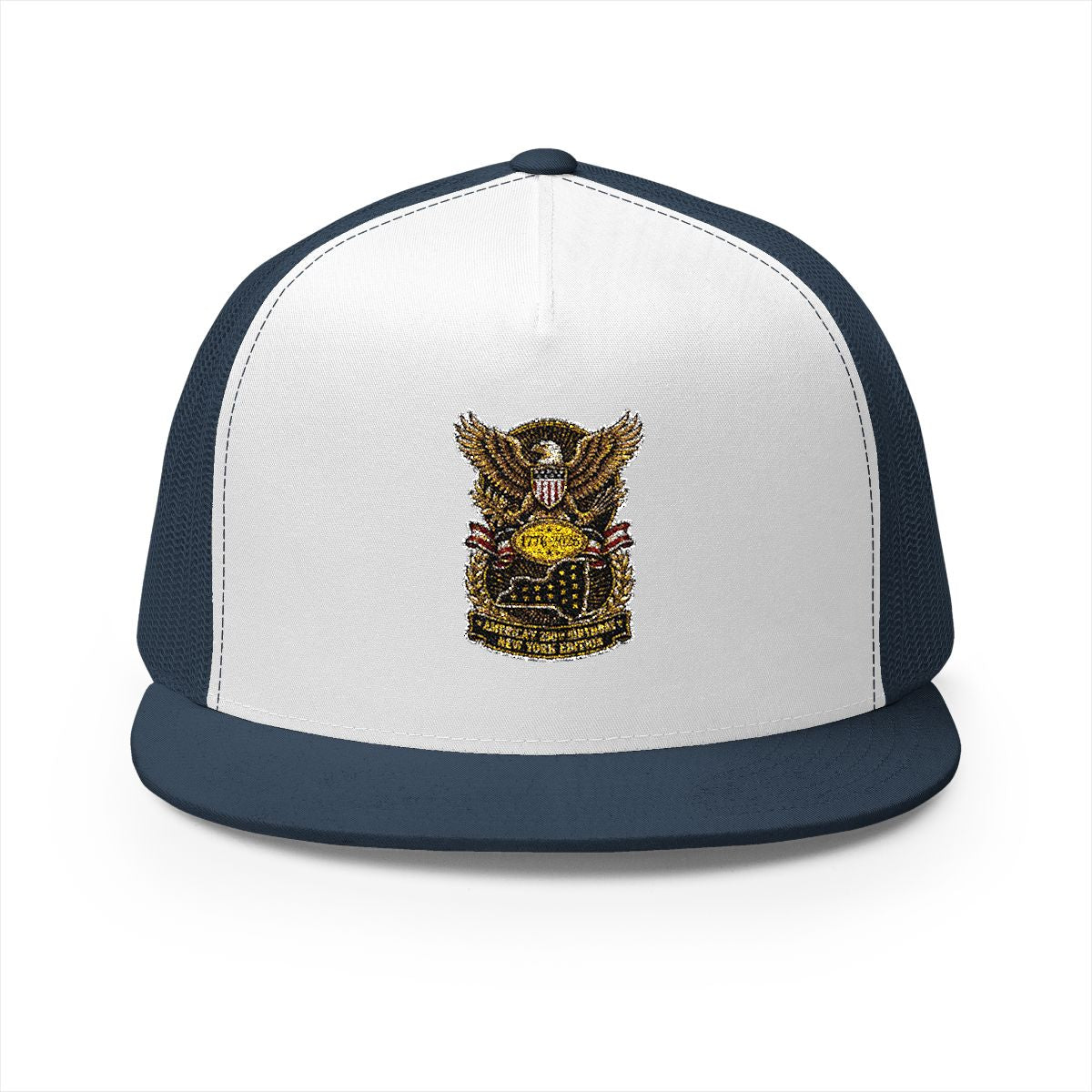 New York America 250 Eagle Patriotic 5-Panel Trucker Hat – State Pride Anniversary Gift
