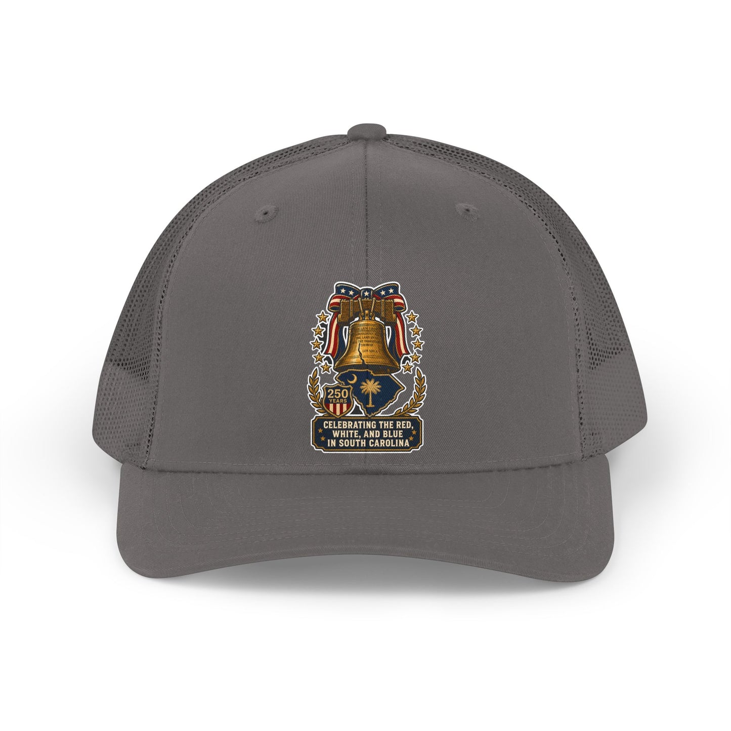 Palmetto State Red White & Blue 250th Anniversary— Vintage Americana Trucker Hat
