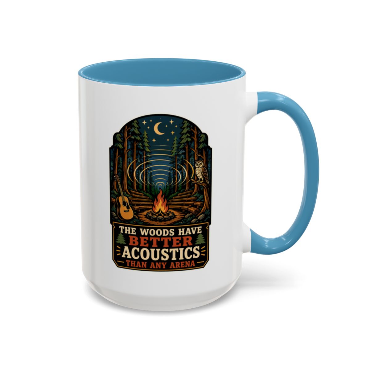 The Woods Have Better Acoustics Than Any Arena Mug | Guitar Mug | Camping Coffee Mug | Music Lover Gift | Campfire Mug | Nature Lover Gift