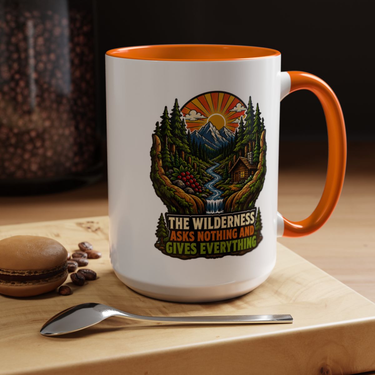 The Wilderness Asks Nothing and Gives Everything Mug | Nature Lover Mug | Camping Coffee Mug | Hiking Gift | Cabin Mug | Outdoor Adventure Gift