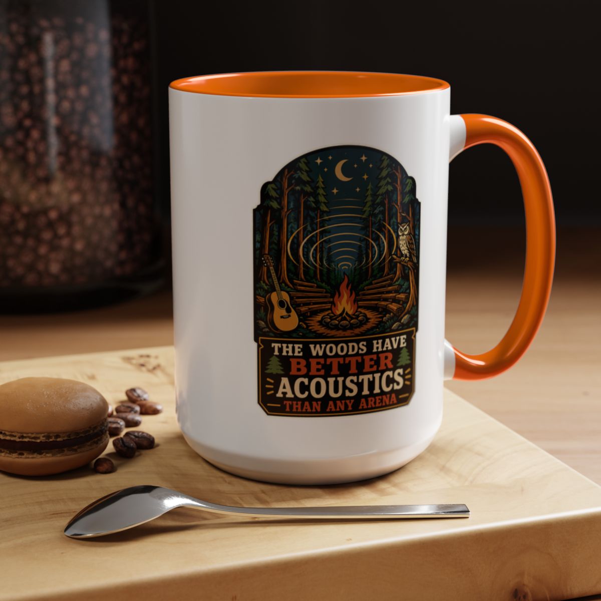 The Woods Have Better Acoustics Than Any Arena Mug | Guitar Mug | Camping Coffee Mug | Music Lover Gift | Campfire Mug | Nature Lover Gift