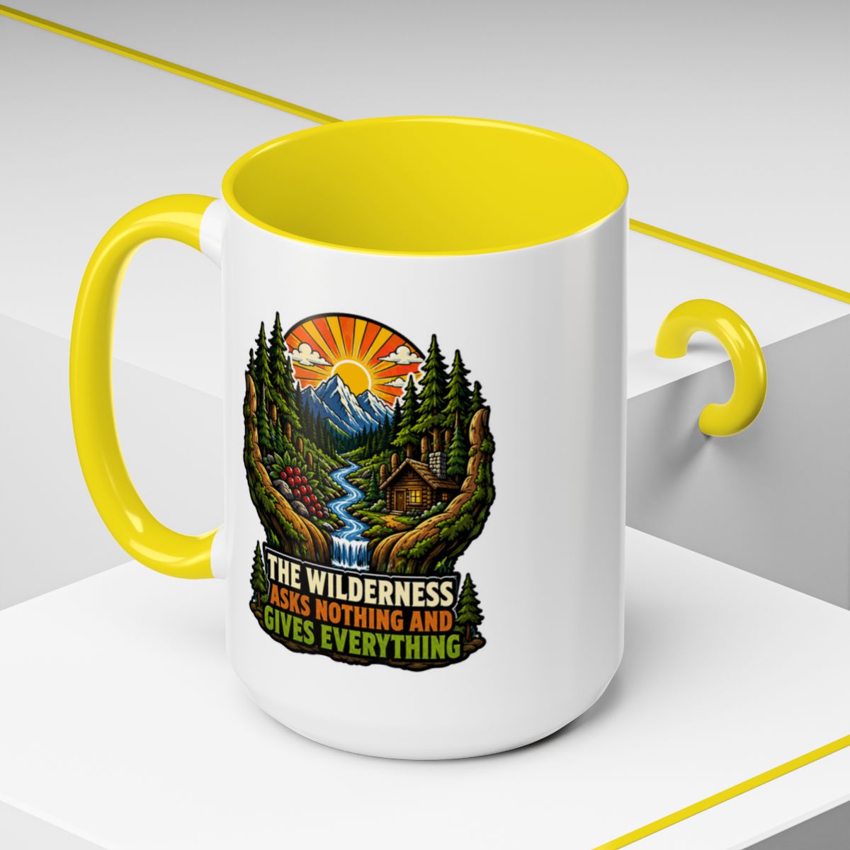 The Wilderness Asks Nothing and Gives Everything Mug | Nature Lover Mug | Camping Coffee Mug | Hiking Gift | Cabin Mug | Outdoor Adventure Gift