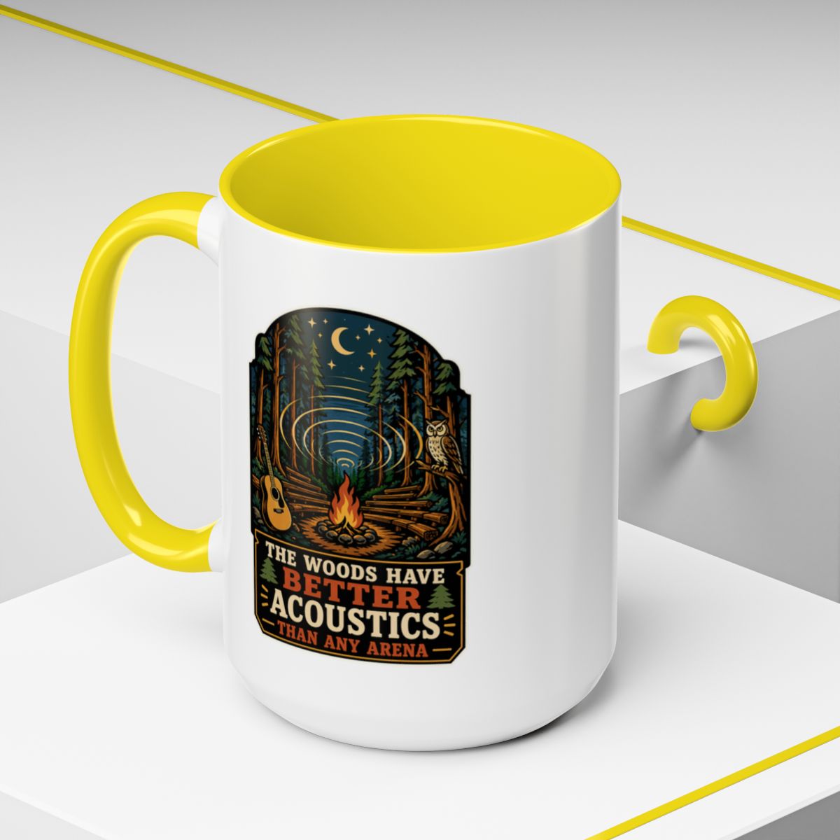 The Woods Have Better Acoustics Than Any Arena Mug | Guitar Mug | Camping Coffee Mug | Music Lover Gift | Campfire Mug | Nature Lover Gift