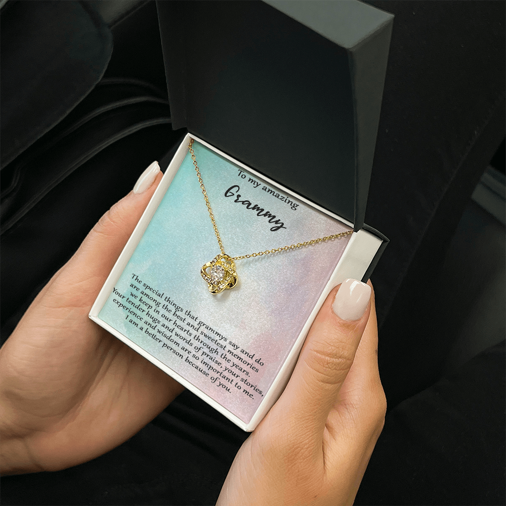 Love Knot Necklace – To My Amazing Grammy | A Heartfelt Gift from Grandchild