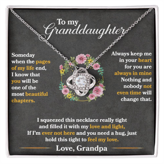 To My Granddaughter, Hold This Tight To Feel My Love - Gift from Grandpa