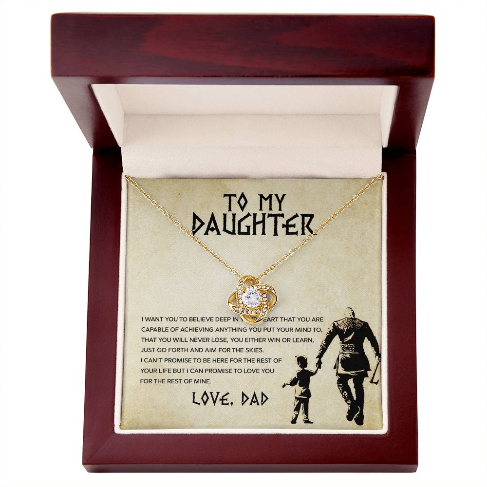 To My Daughter - Eternal Love Knot Necklace Gift from Dad
