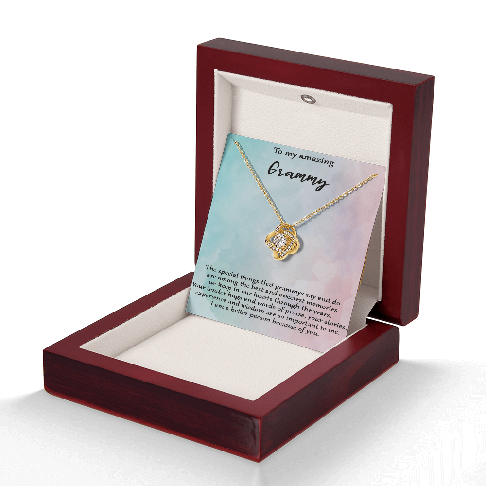 Love Knot Necklace – To My Amazing Grammy | A Heartfelt Gift from Grandchild