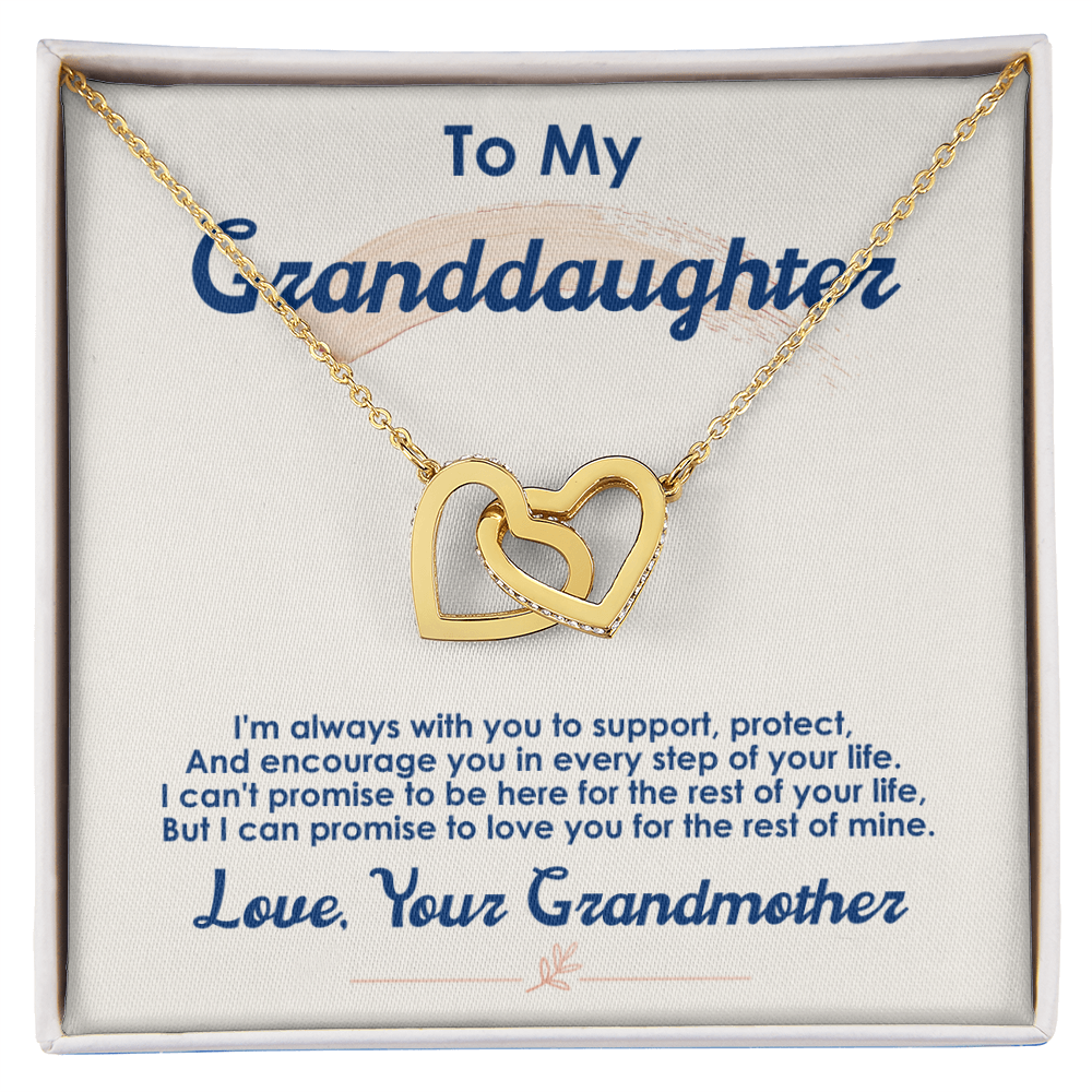 To My Granddaughter – Interlocking Hearts Necklace from Grandma