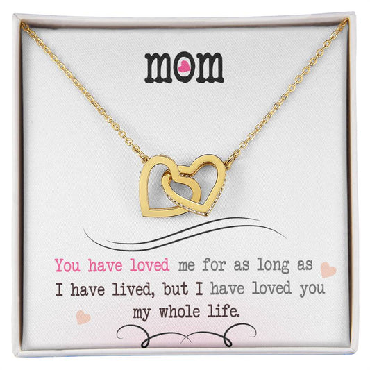 To My Mom, I Loved You My Whole Life - Gift Necklace from Son or Daughter