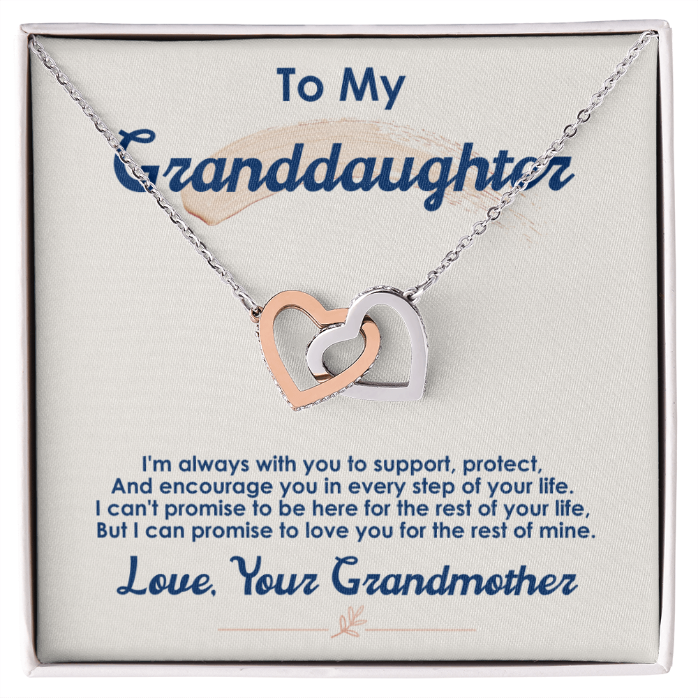 To My Granddaughter – Interlocking Hearts Necklace from Grandma