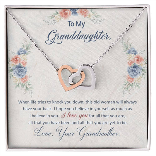 To My Granddaughter – Always Have Your Back Love Knot Necklace