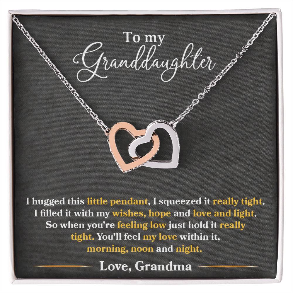To My Granddaughter, You'll Feel My Love Within This - Gift Necklace from Grandma