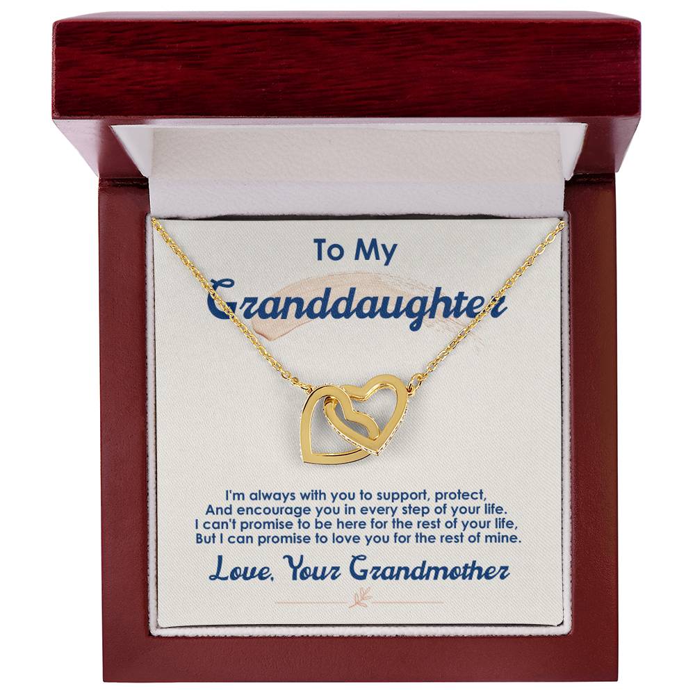 To My Granddaughter – Interlocking Hearts Necklace from Grandma