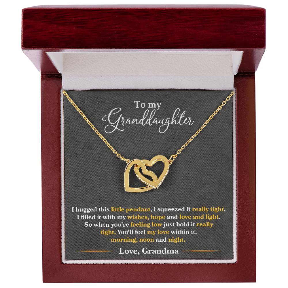 To My Granddaughter, You'll Feel My Love Within This - Gift Necklace from Grandma