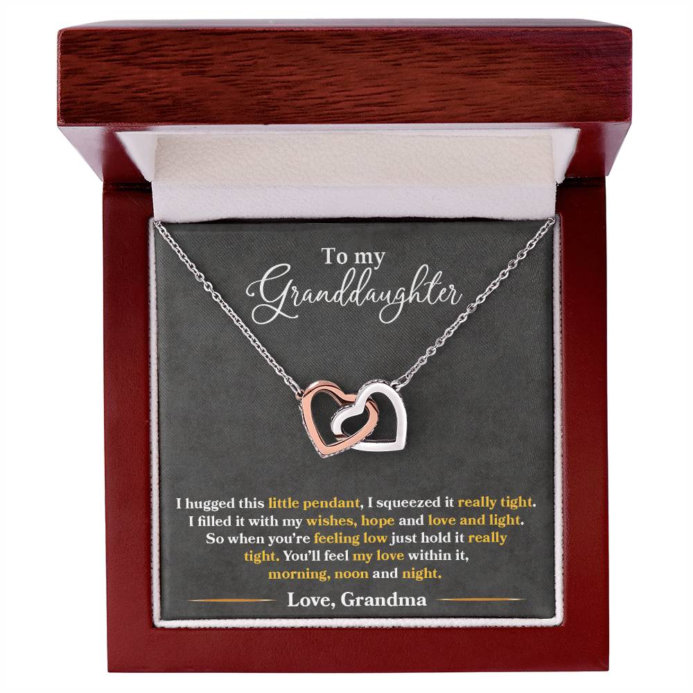 To My Granddaughter, You'll Feel My Love Within This - Gift Necklace from Grandma