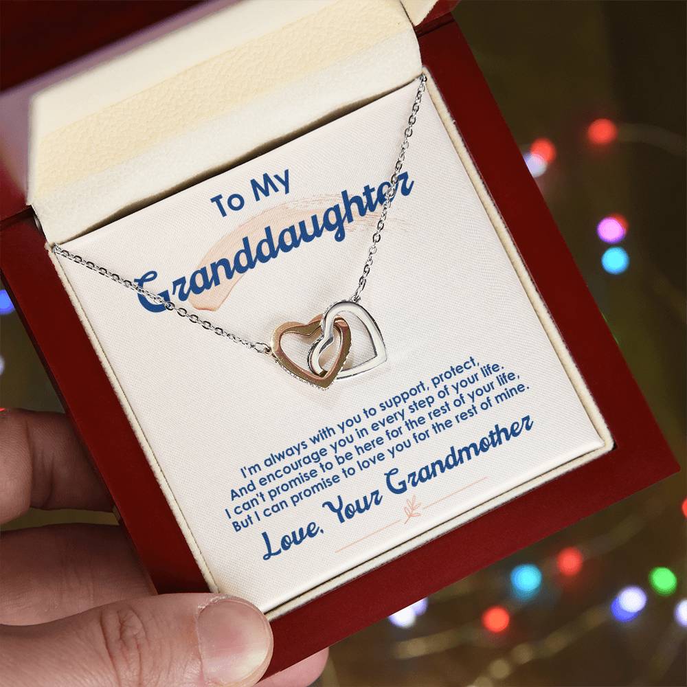 To My Granddaughter – Interlocking Hearts Necklace from Grandma