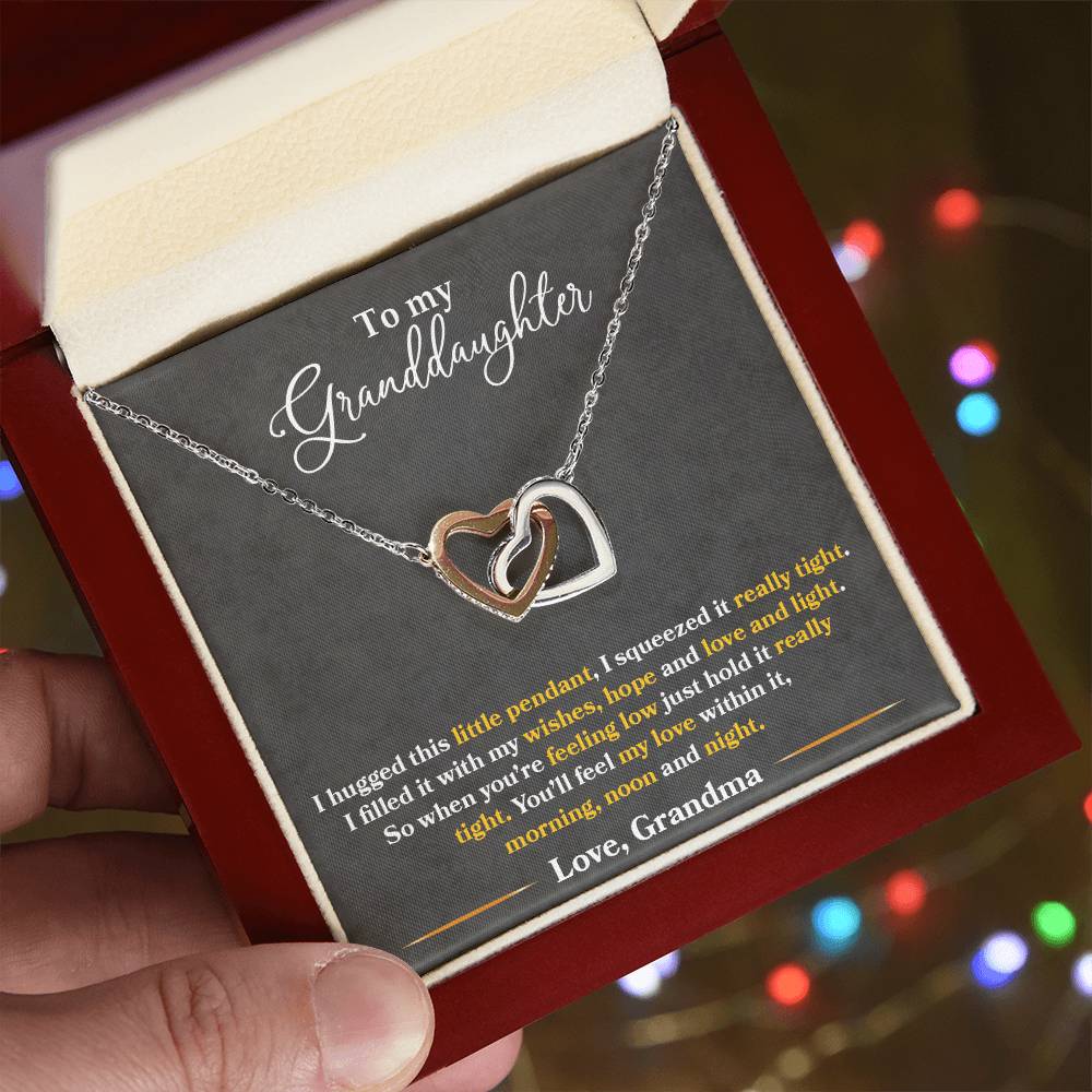 To My Granddaughter, You'll Feel My Love Within This - Gift Necklace from Grandma